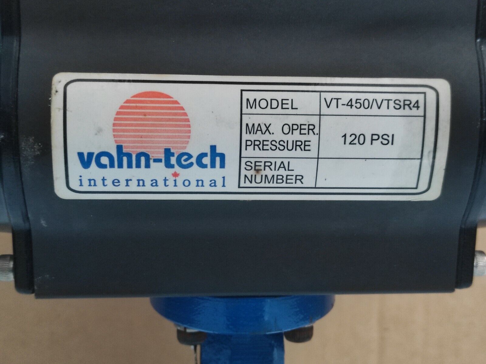 Vahn Tech VT-450/VTSR4 Actuator With AFA DN50 Valve 2Inch