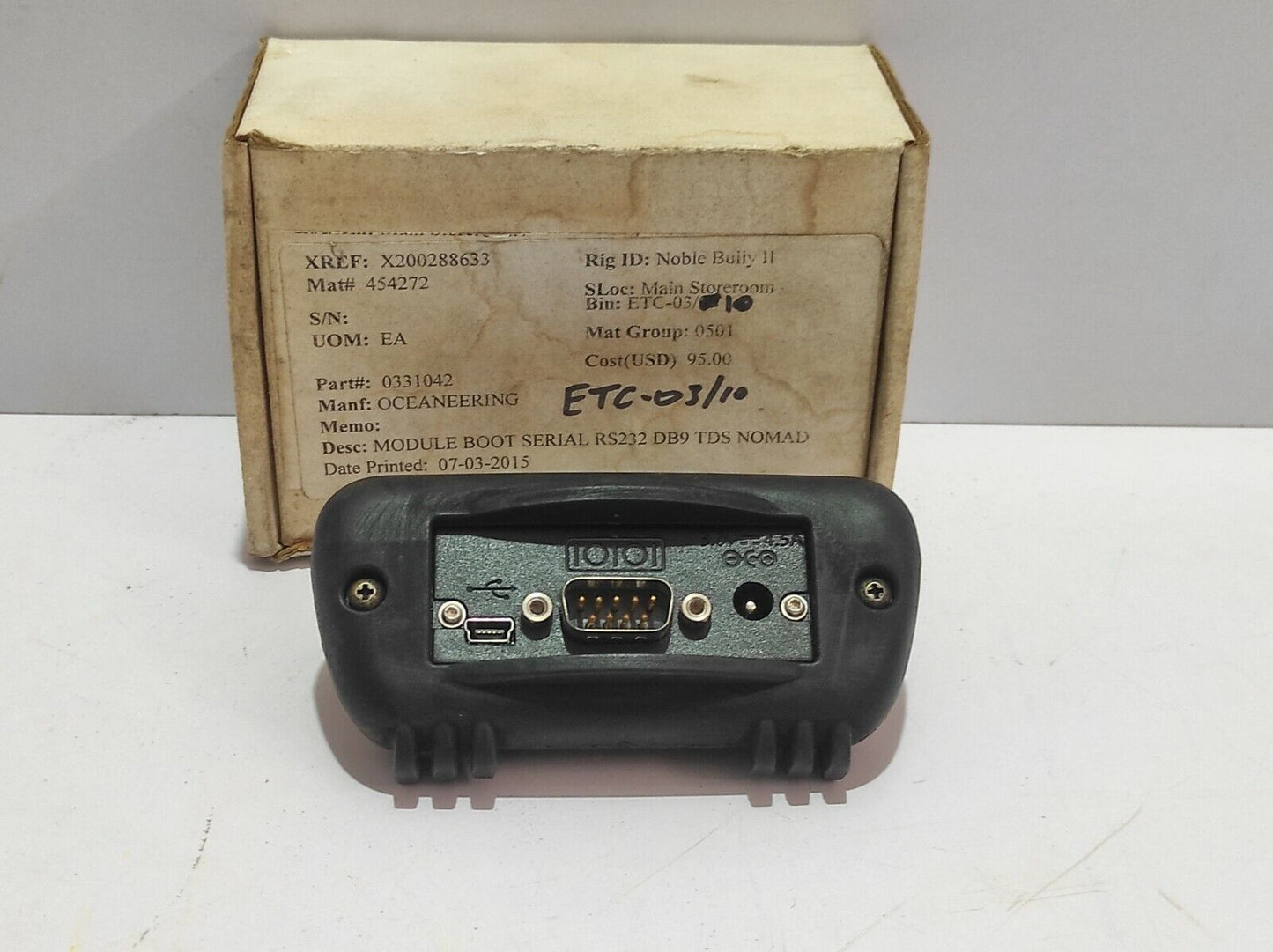TDS 100-0014-03Q Module Boot Serial RS232 DB9 TDS Nomad Oceaneering 0331042