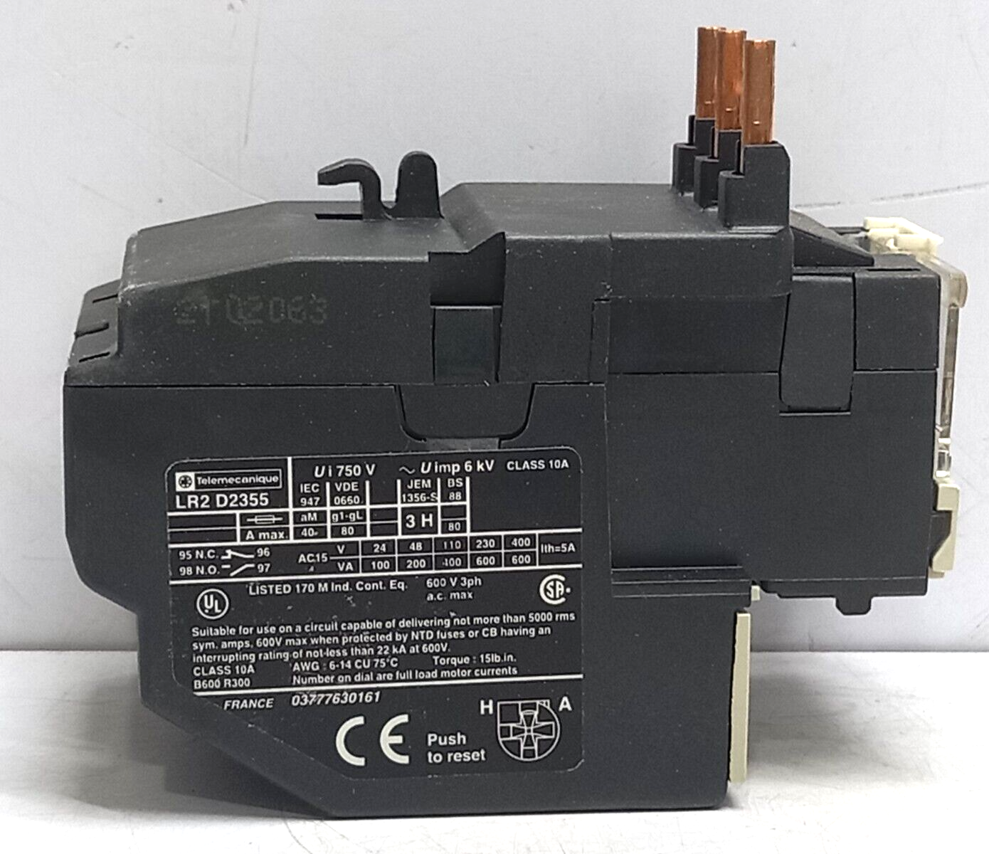 Telemecanique LR2D2355 Thermal Overload 30-40A LR2 D2355