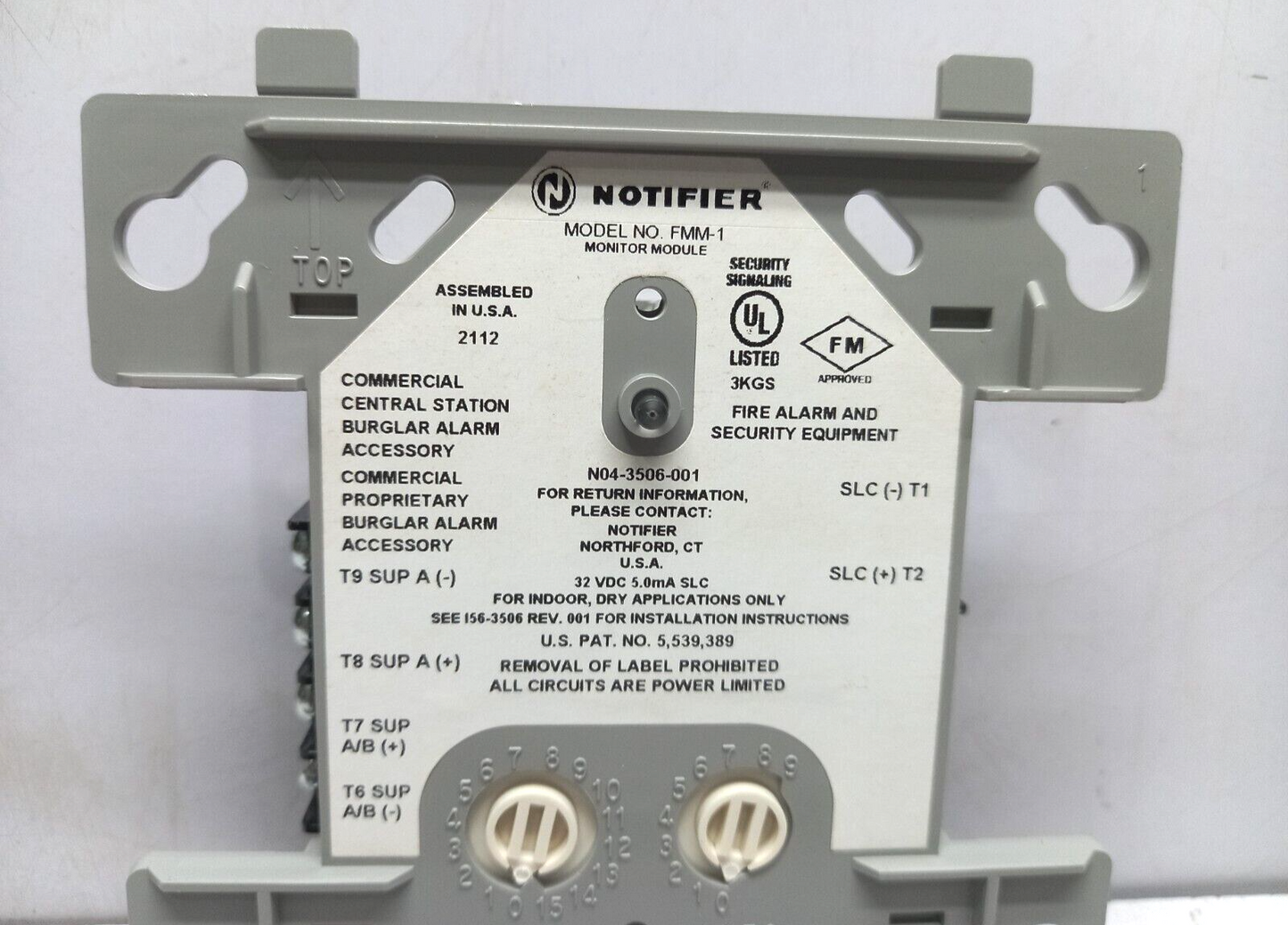 Honeywell Notifier FMM-1 Intelligent Monitor Module 2112