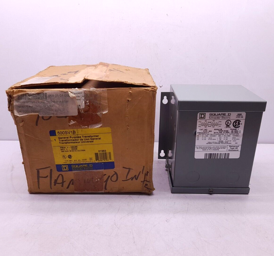 Square D 500SV1B Transformer 1Ph .500kVA 60Hz Pri 240/480V Sec 120/240V