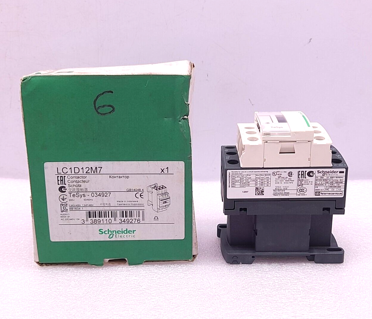 Schneider LC1D12M7 Contactor 220V 50/60Hz LC1D12 25A M7