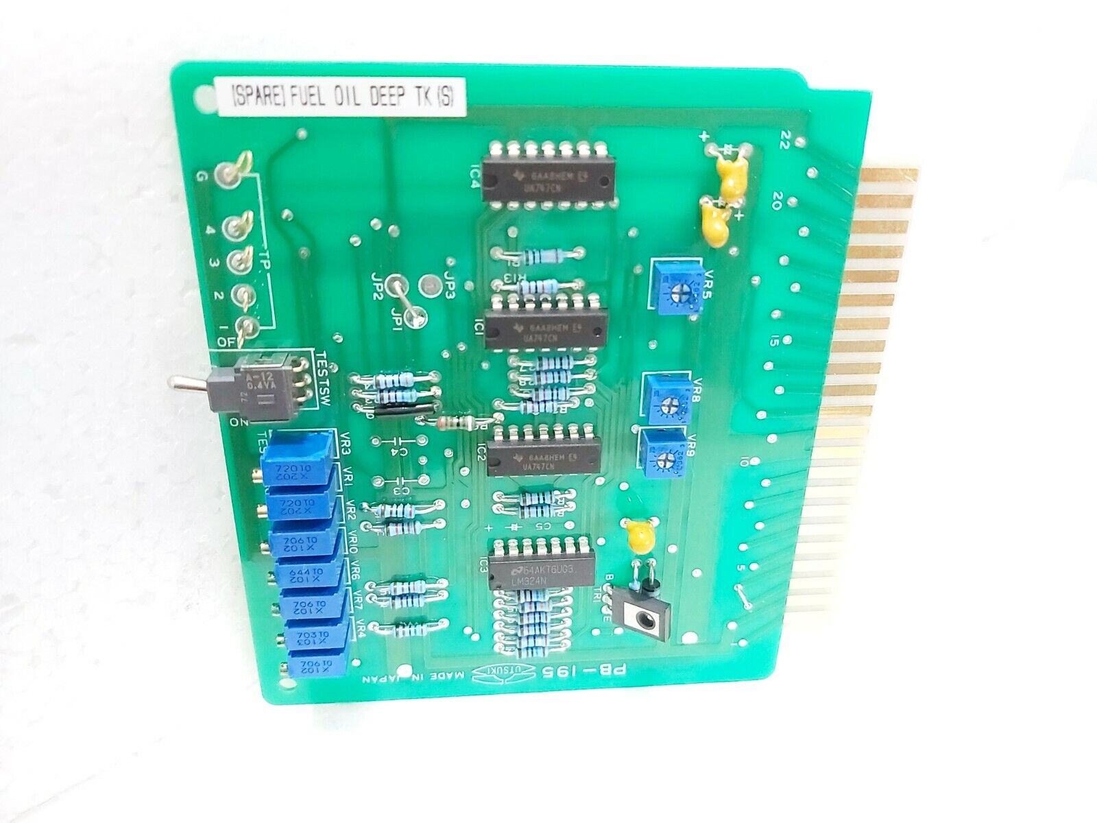 UTSUKI PB-195 PCB CARD FUEL OIL DEEP TK S PB195 TANK LEVEL INDICATOR 