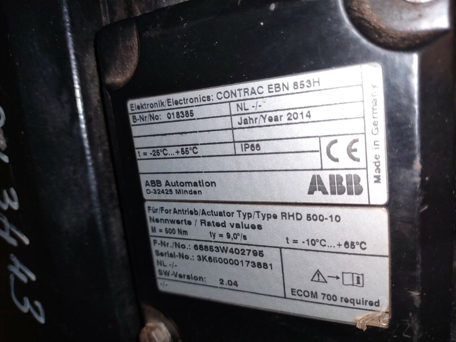 ABB EBN 853H Electronics Contrac 