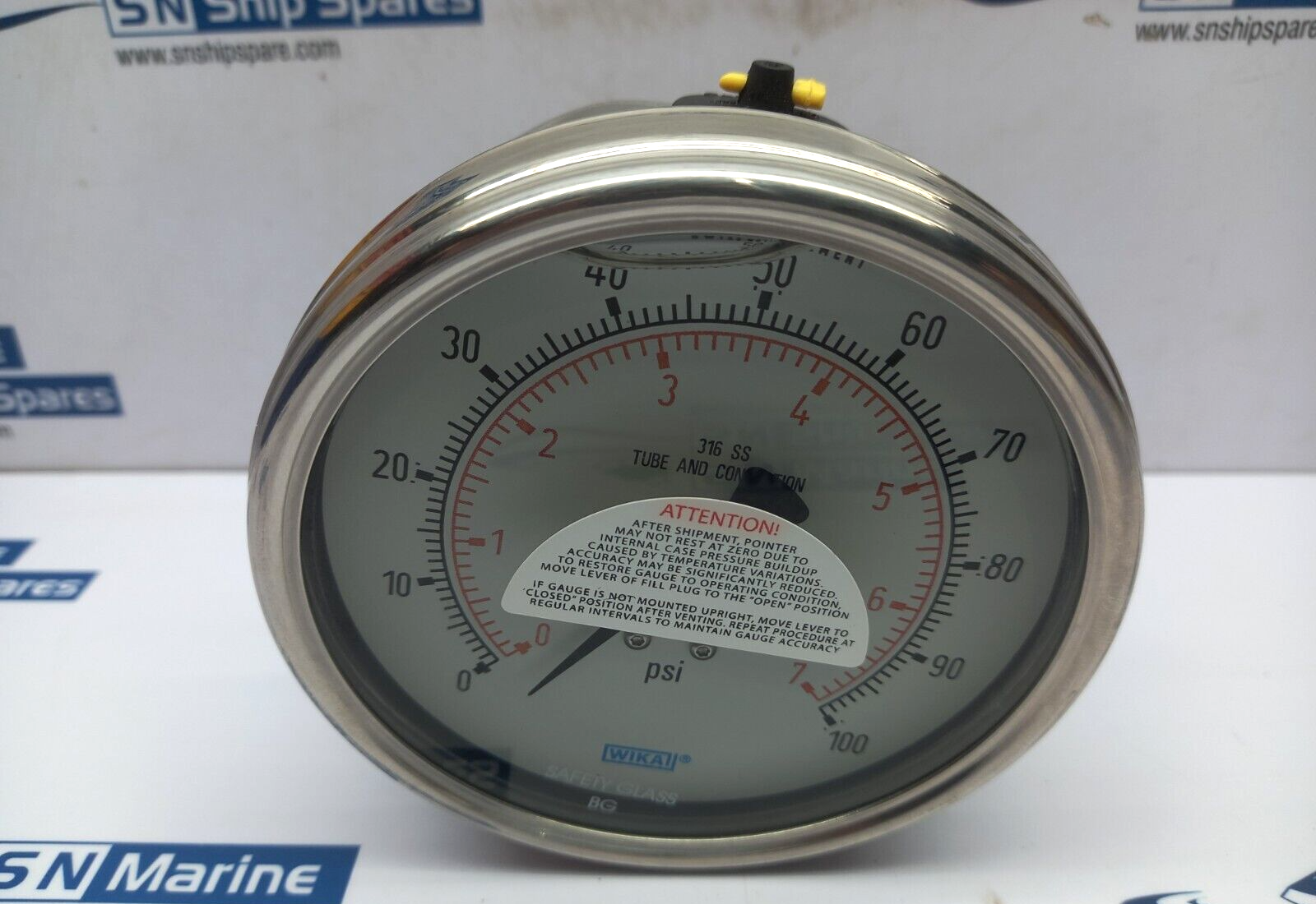 Wika SS316L Pressure Gauge 0-100Psi 990.34