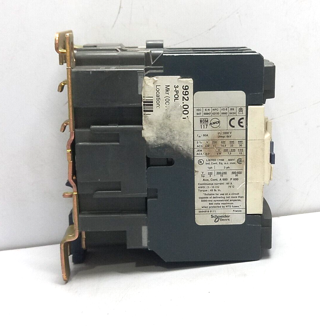 Telemecanique LC1 D40 Contactor Schneider LC1 D4011 I:60A LX1 D6 P7 230V 50/60Hz