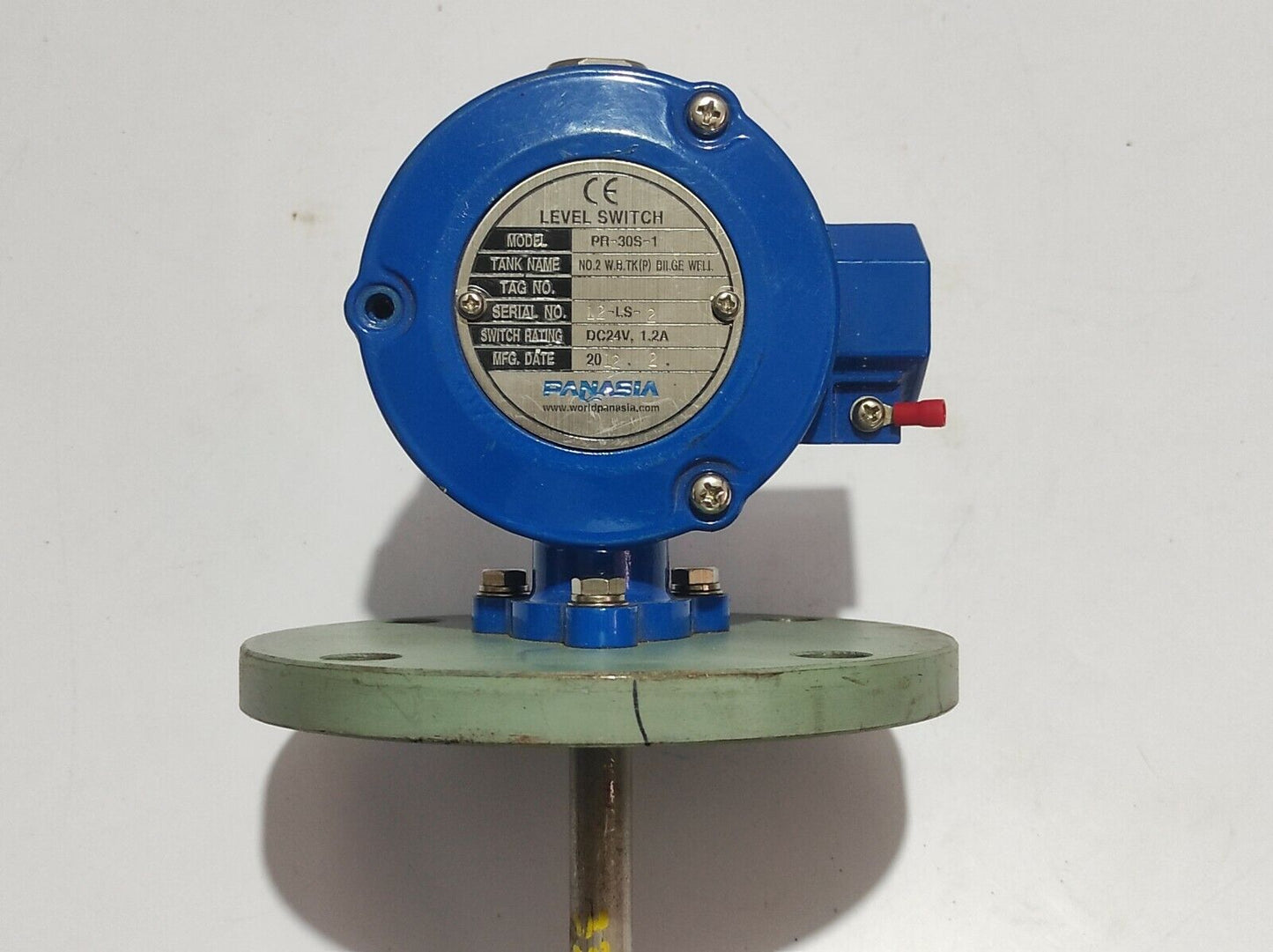 Panasia PR-30S-1 Level Switch PR30S1 Switch Rating DC24V 1.2A Tank Name NO2 W.B.