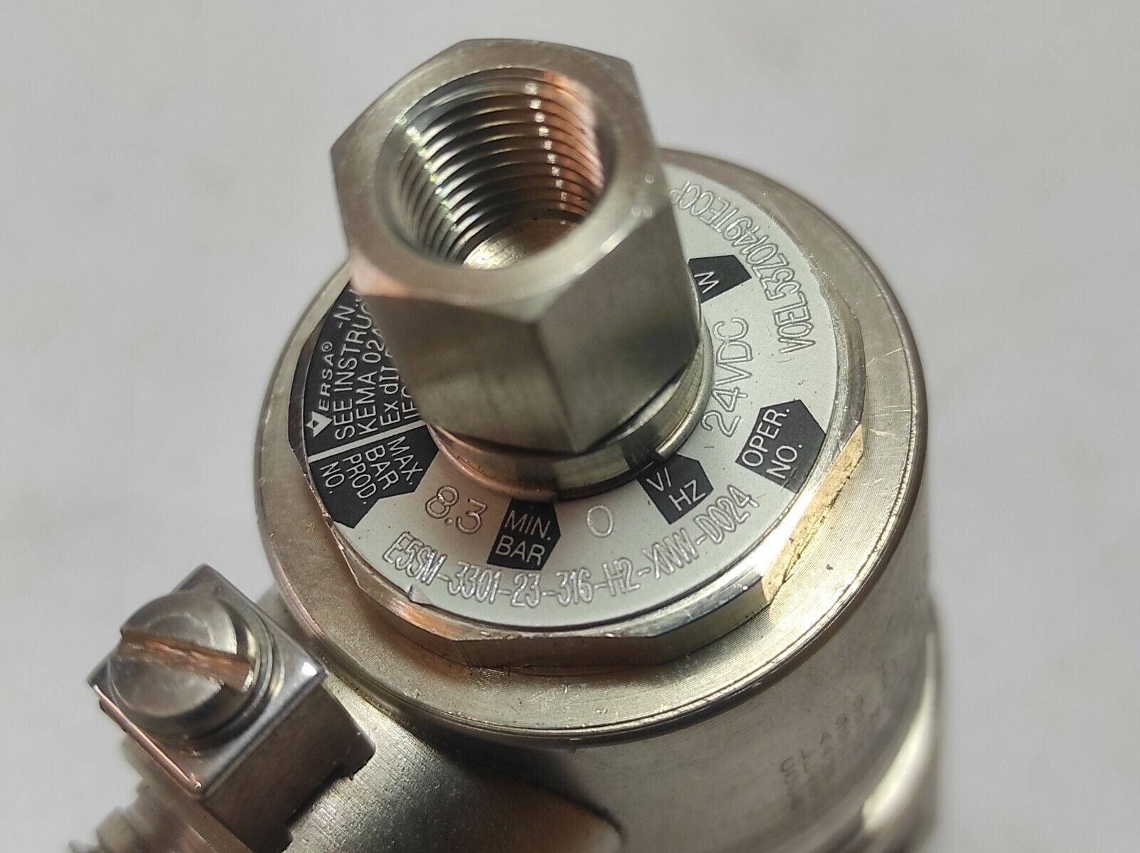 Versa E5SM-3301-23-316-H2-XNW-D024 Solenoid Valve With Cortem 2014 SC-14.1 Junct