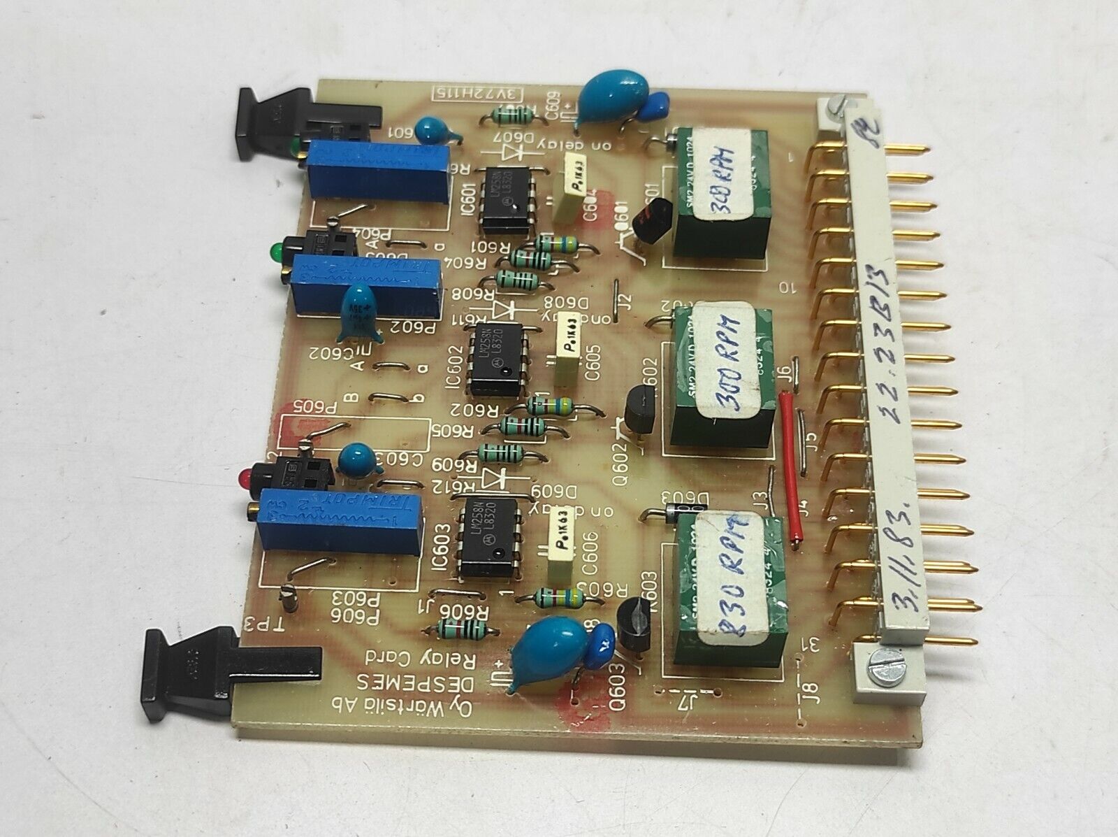 Wartsila 3V72H115 Relay Card 2223B001300 22.23B13