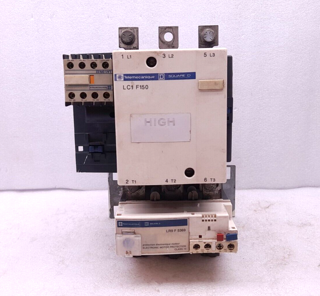 Telemecanique LC1 F150 Contactor 95V50Hz 115-120V60Hz & LR9F5369 Relay 90-150A