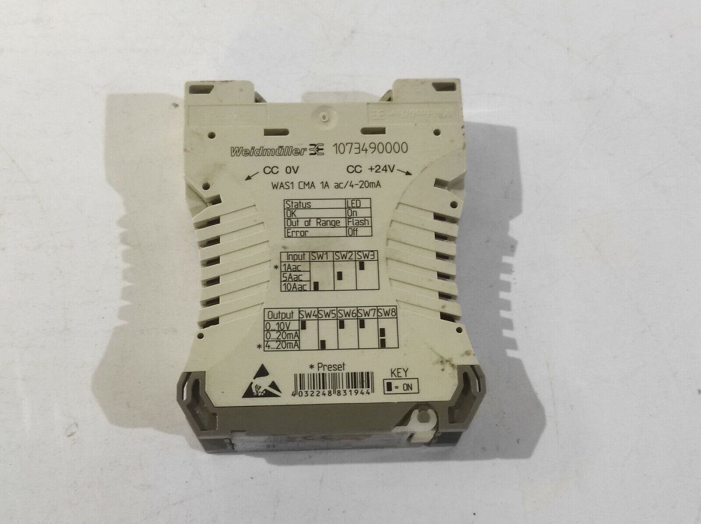 Weidmuller 1073490000 WAS1 CMA 1A ac/4-20mA Power Control Module