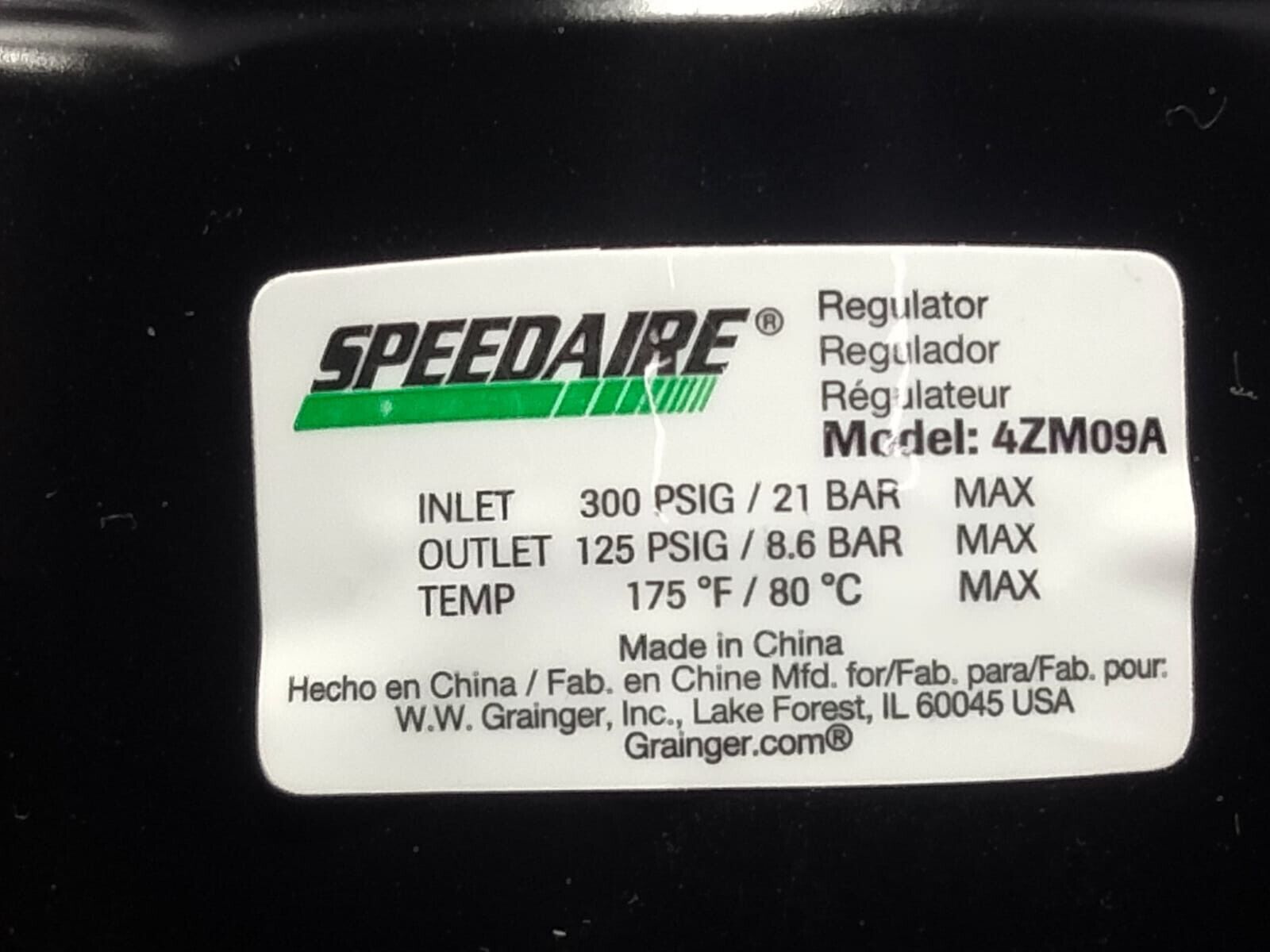 Speedair 4ZL99 Filter/Regulator/Lubricator 5 To 150 PSI 4ZL09A 4ZM09A 4ZL58A