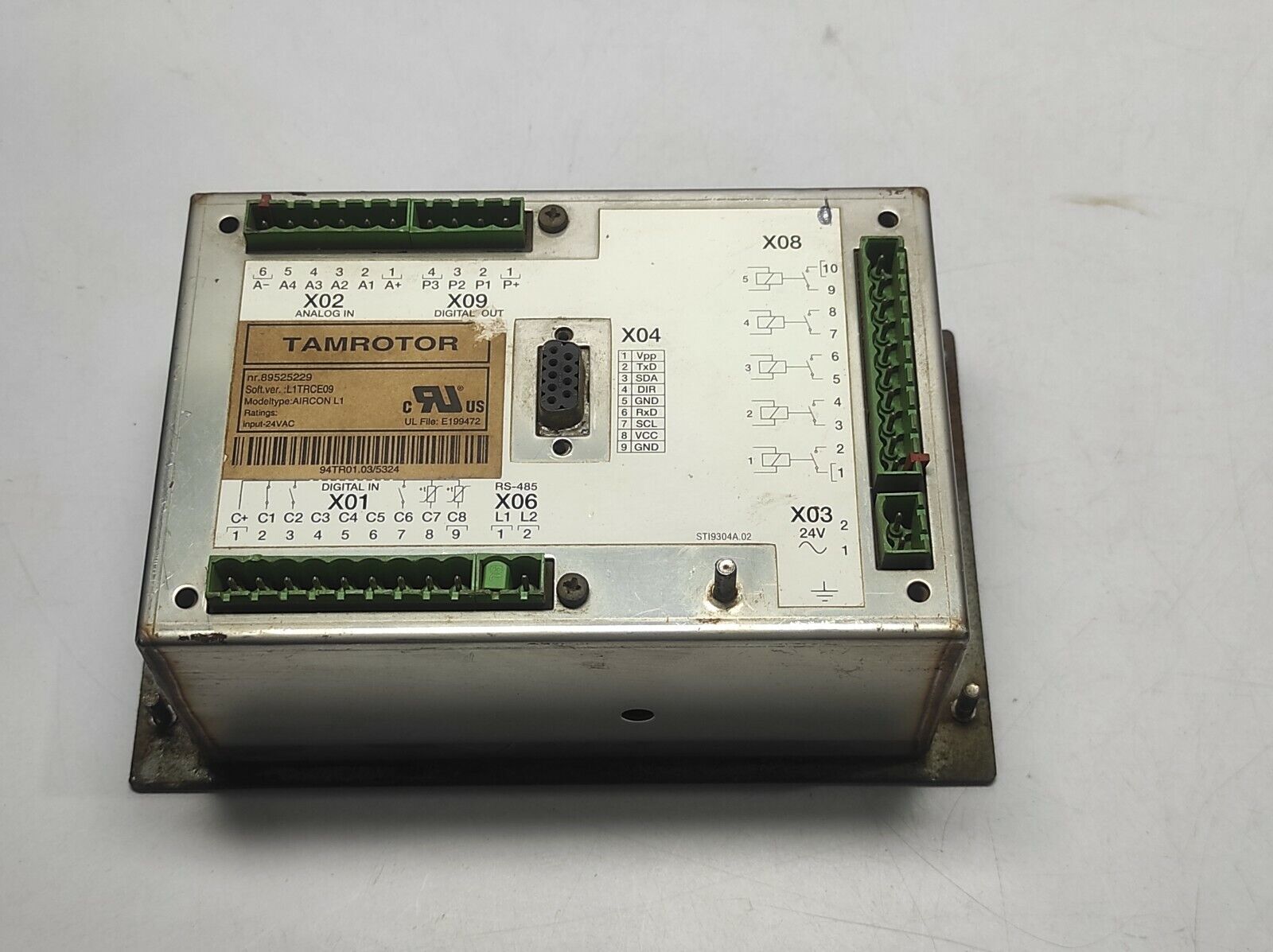 Tamrotor AIRCON L1 89525229 Compressor Controller Soft Ver L1TRCE09 Ratings