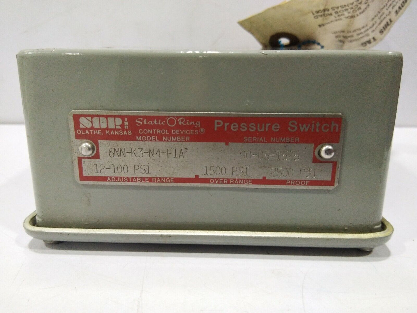 SOR 6NN-K3-N4-F1A PRESSURE SWITCH 6NNK3N4F1A