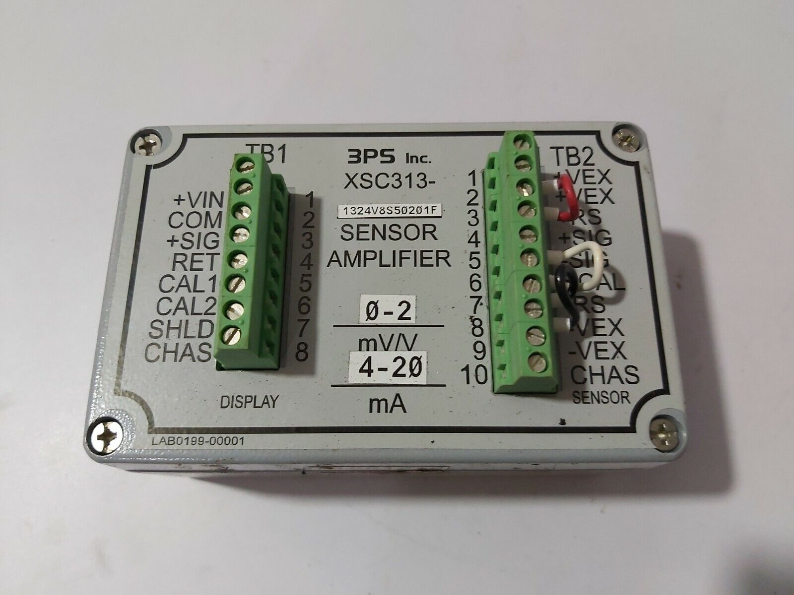3PS INC XSC313-1324V8S50201F SENSOR AMPLIFIER 2.0 mV/V 4-20 mA 