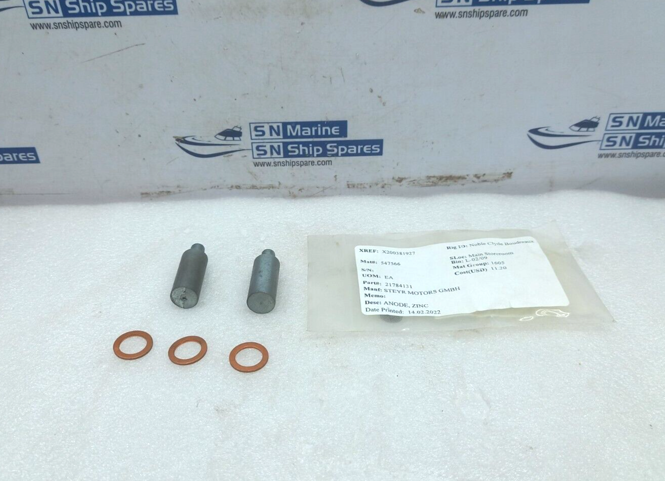 Steyr Motors 21784131 Zinc Anode 2PCs In Lot