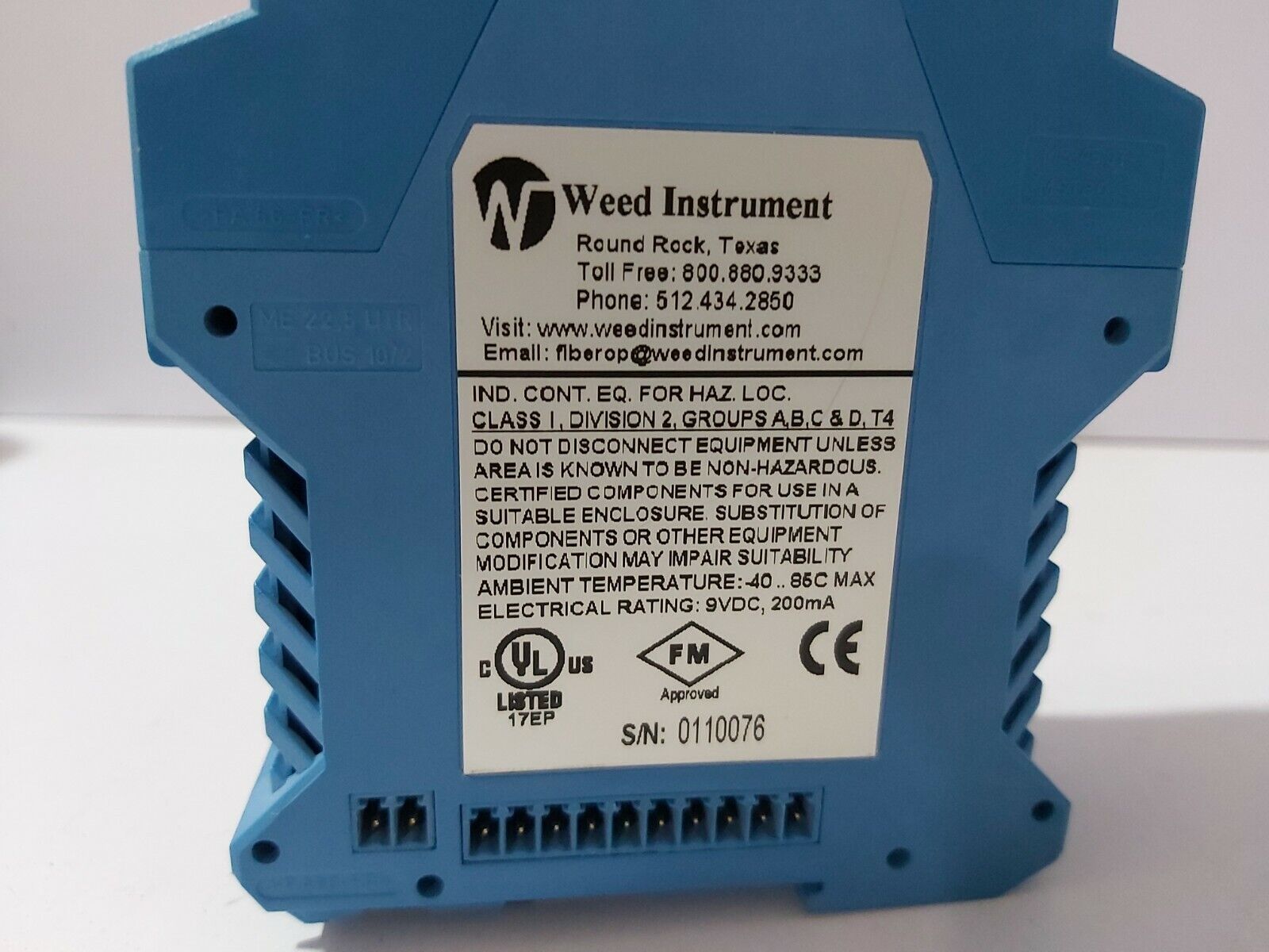 WEED INSTRUMENT 2C52 10/100 BASE ETHERNET SWITCH