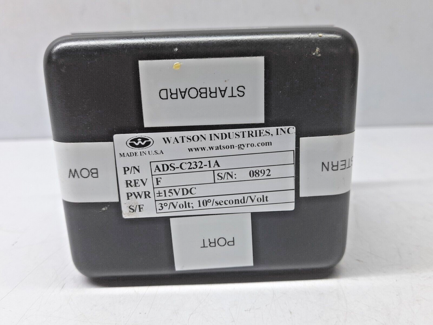 Watson Industries ADS-C232-1A Inclinometer / ADSC2321A / PWR: 15VDC