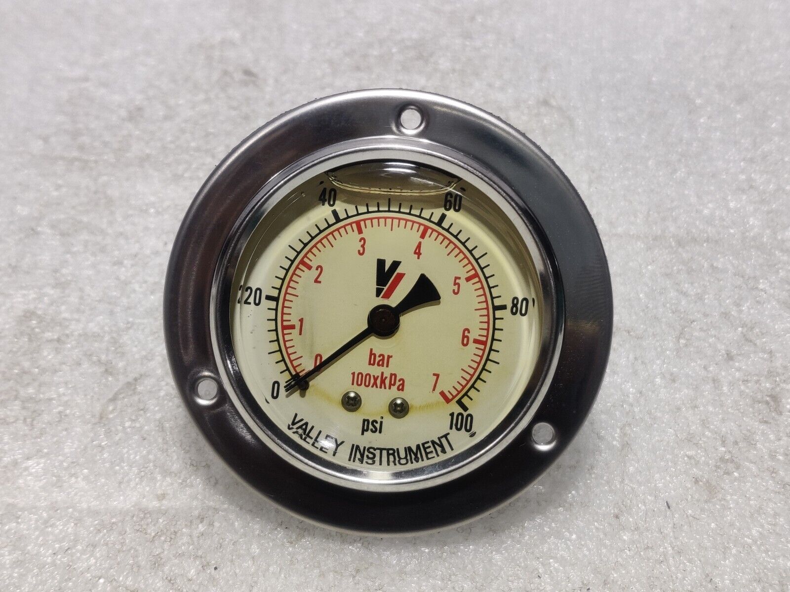 Valley Instruments 2340GXB100 Liquid Filled Pressure Gauge 0-100Psi 0-7 Bar