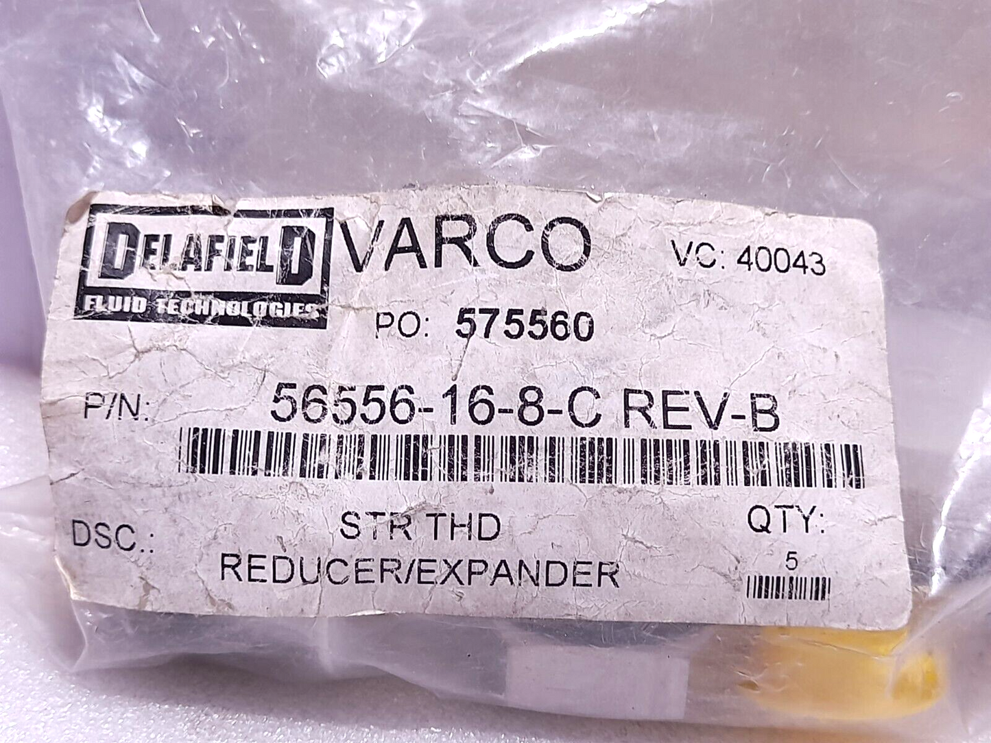 Varco Delafield 56556-16-8-C Rev B STR THD Reducer Expander 56556168C - 5PCs/Lot