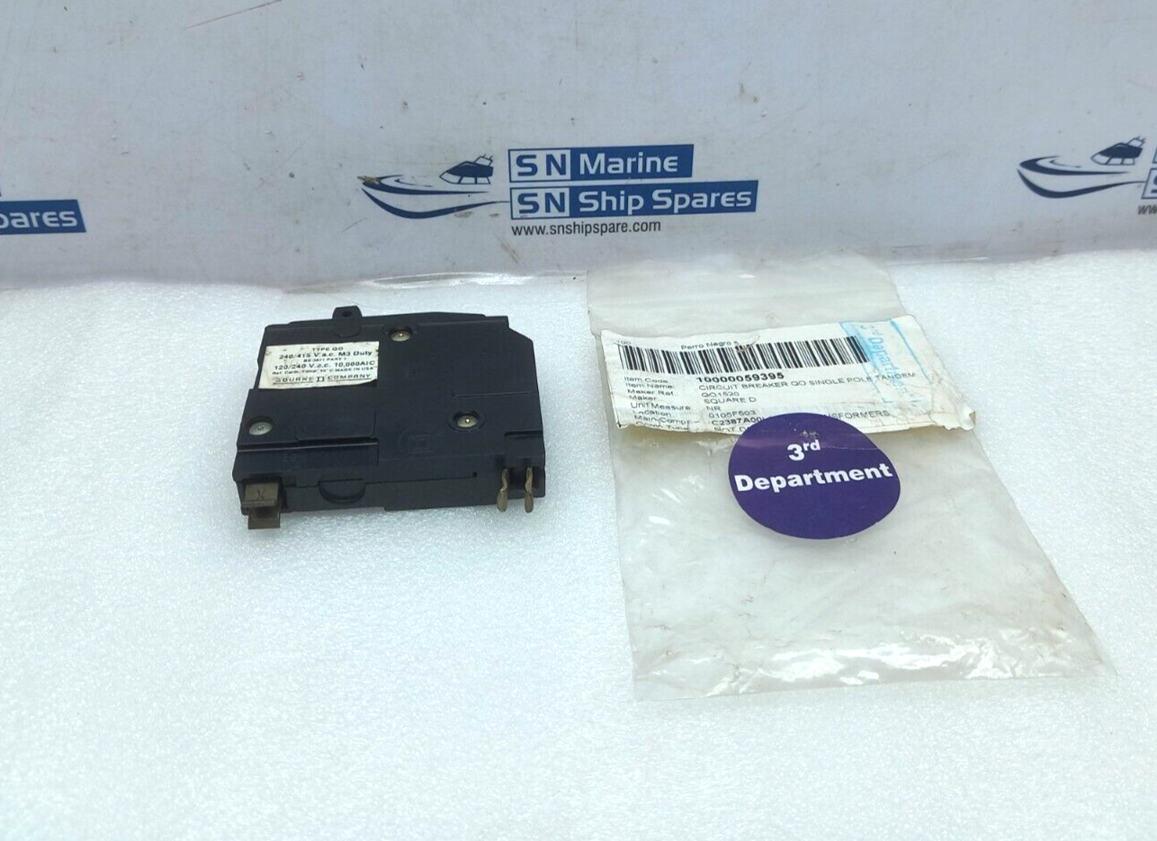 Square D QO1520 Single Pole Circuit Breaker Type: QO M3 Duty