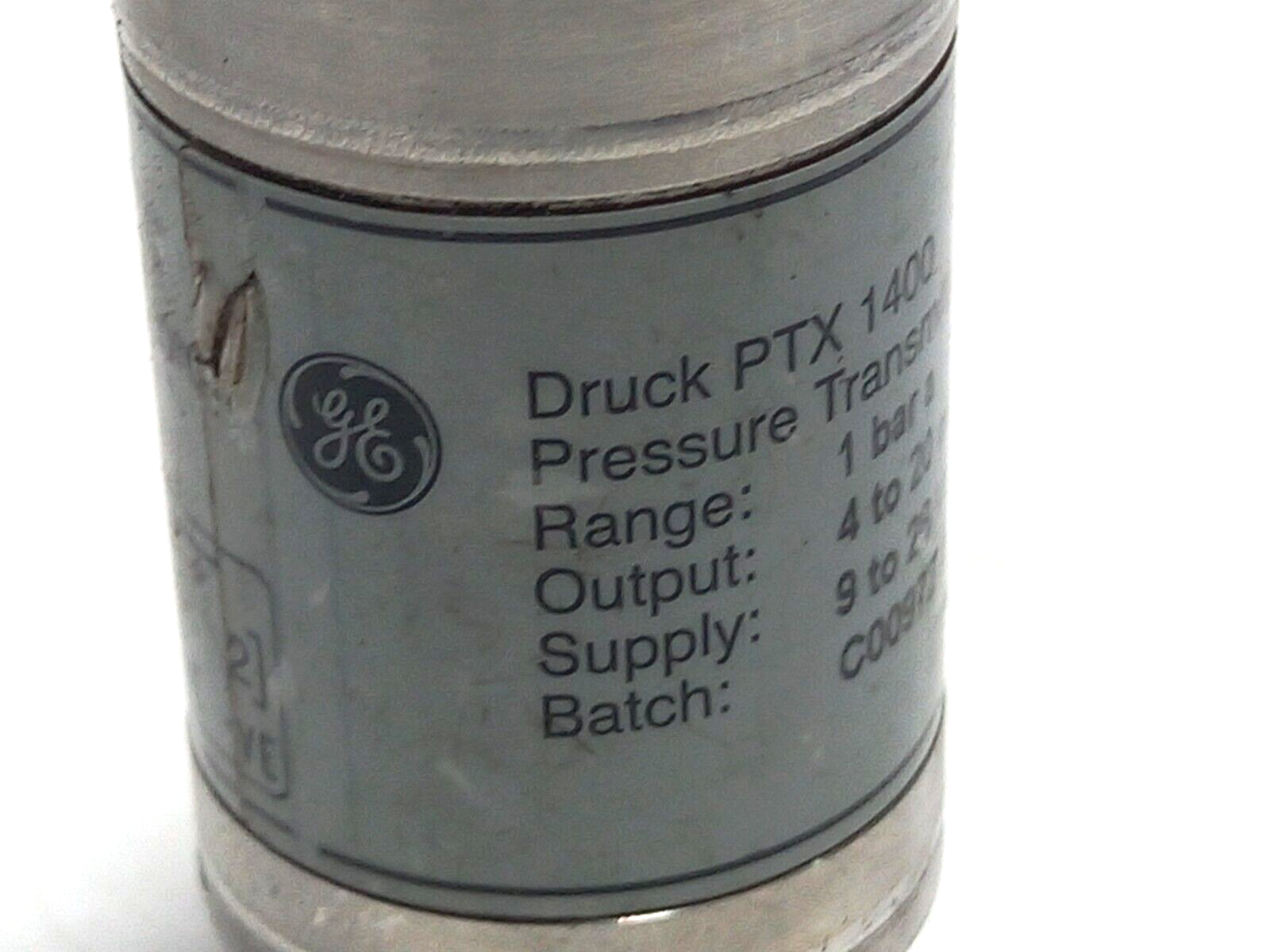 GE Druck PTX 1400 Pressure Transmitter Range 1 bar a Out 4 to 20 mA Supply 9 to