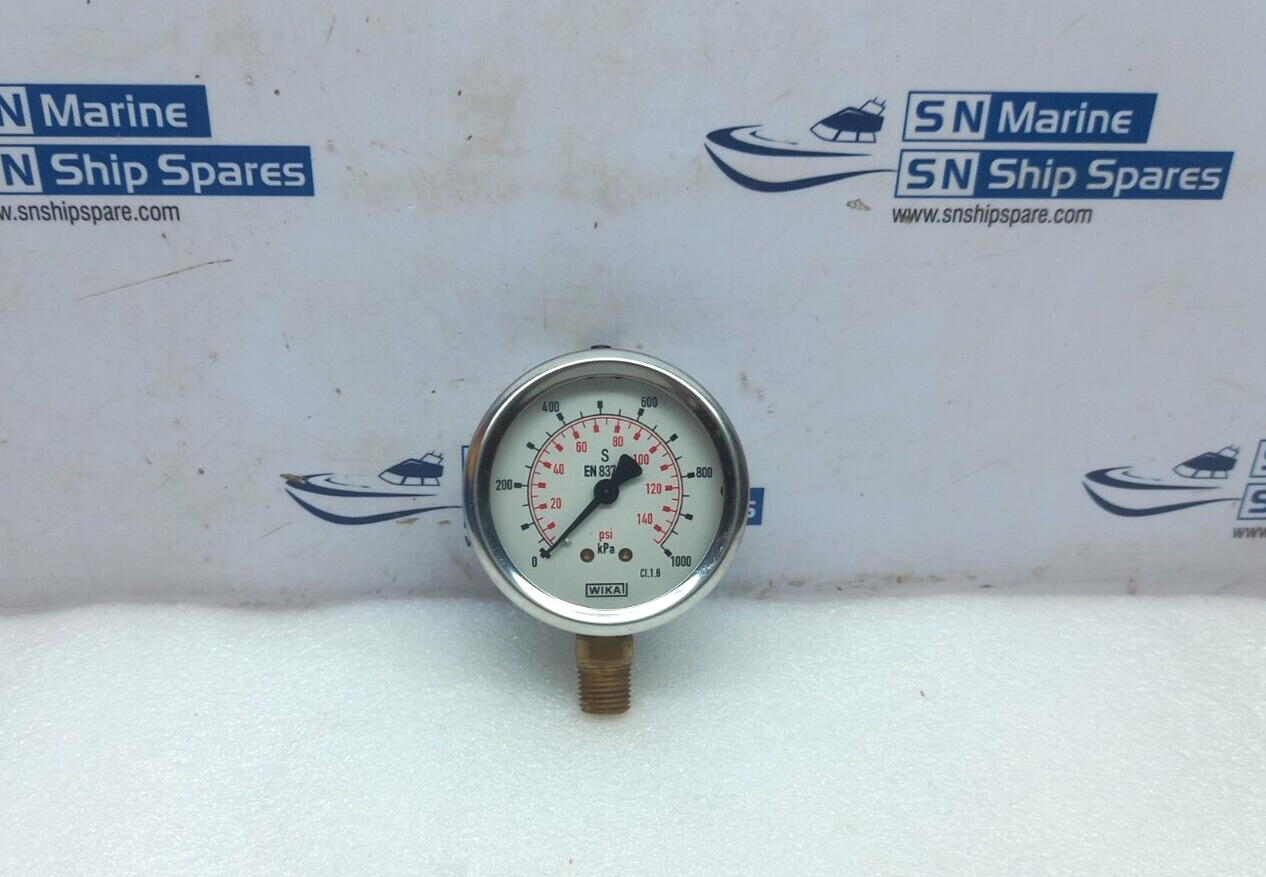Wika 0-140PSI 0-1000kPa Pressure Gauge CI.1.6 40-0001-00376 EMPEO