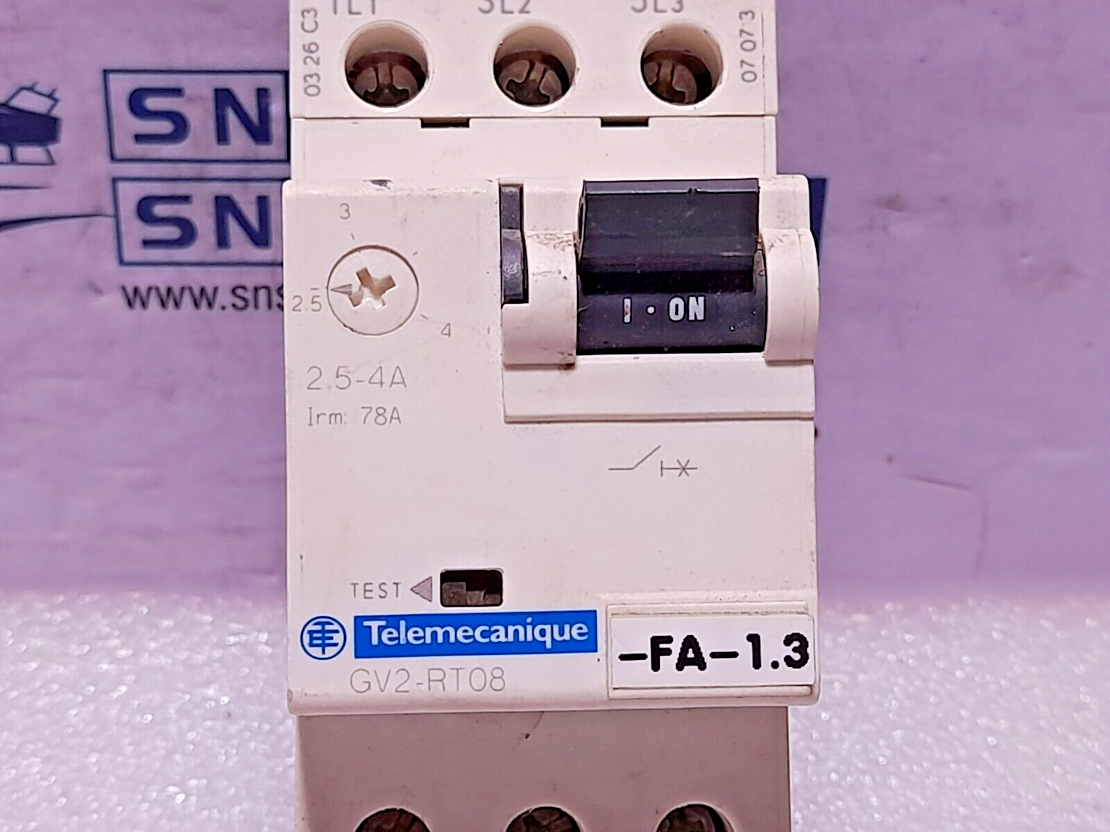 Telemecanique GV2-RT08 Motor Circuit Breaker 2.5-4A Uimp: 6kV 50/60Hz