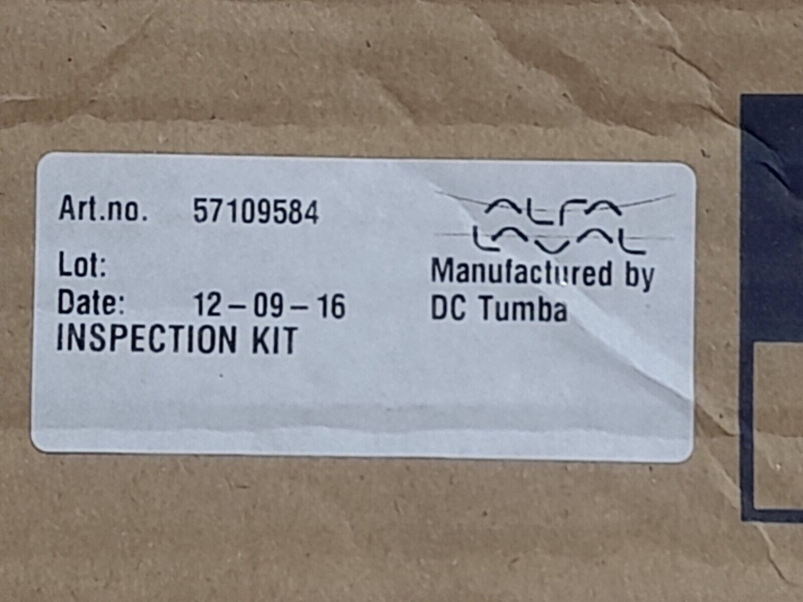 Alfa Laval 57109587DXXVCC Repair Kit For Feed Pump 57109587 Repair Kit
