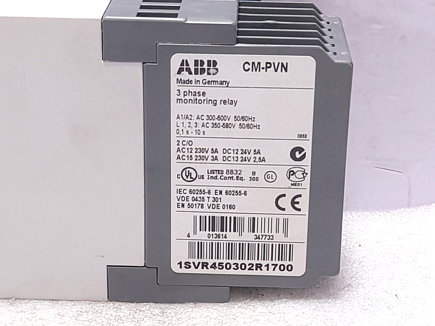 ABB 1SVR450302R1700 3Phase Monitoring Relay CM-PVN