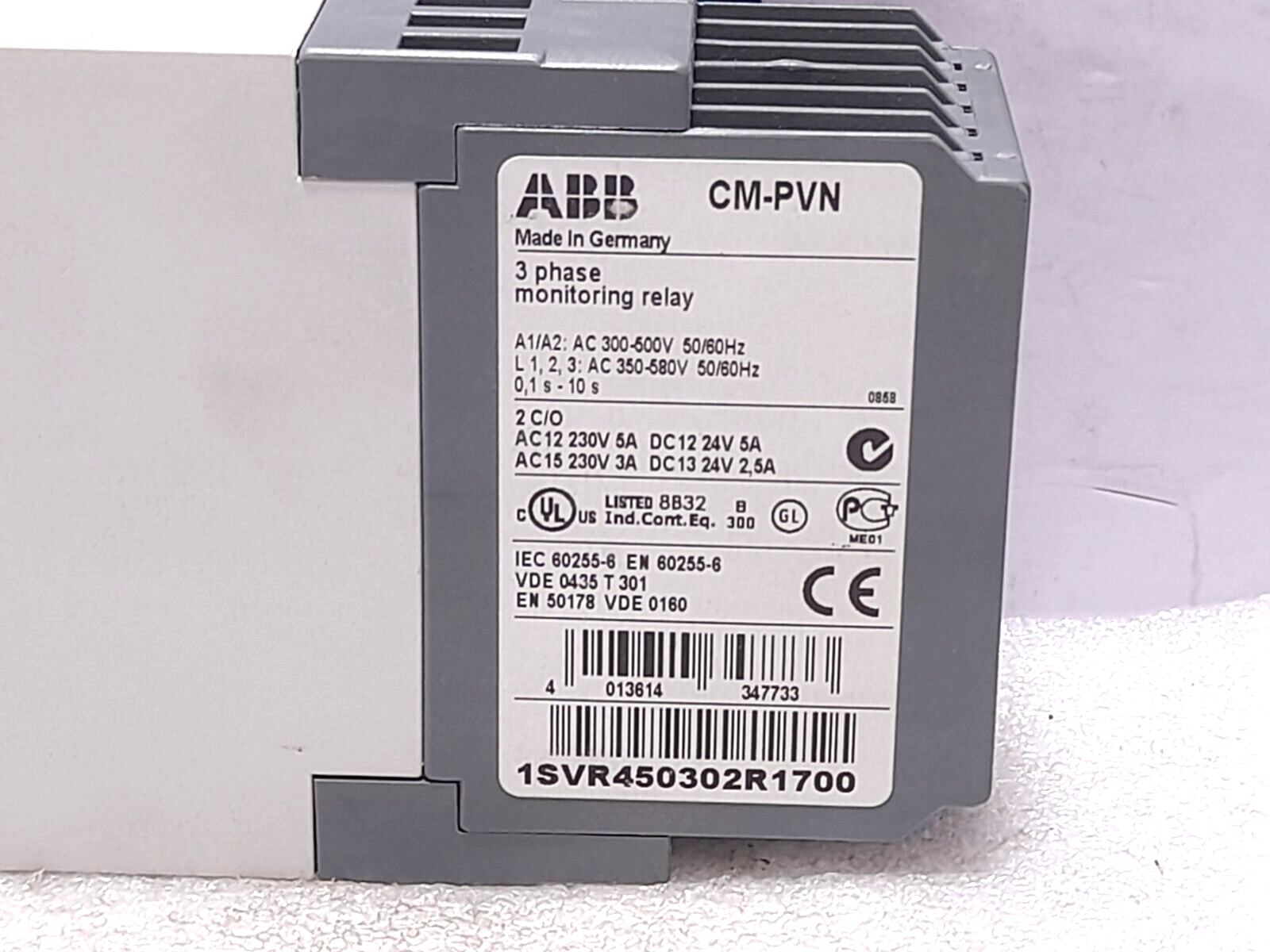 ABB 1SVR450302R1700 3Phase Monitoring Relay CM-PVN