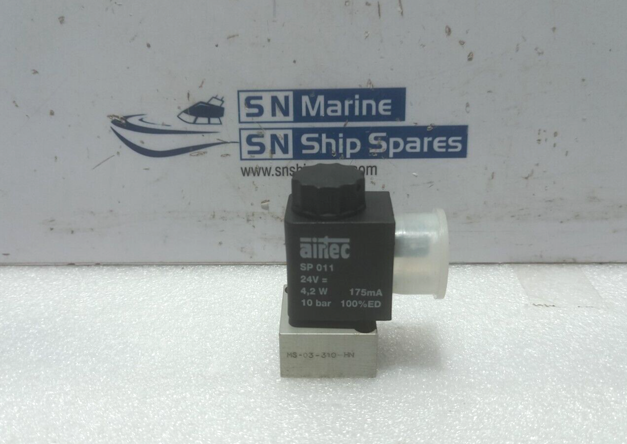 Airtec SP 011 Solenoid Valve Coil With MS-03-310-HN 24V, 4.2W 175mA 10Bar