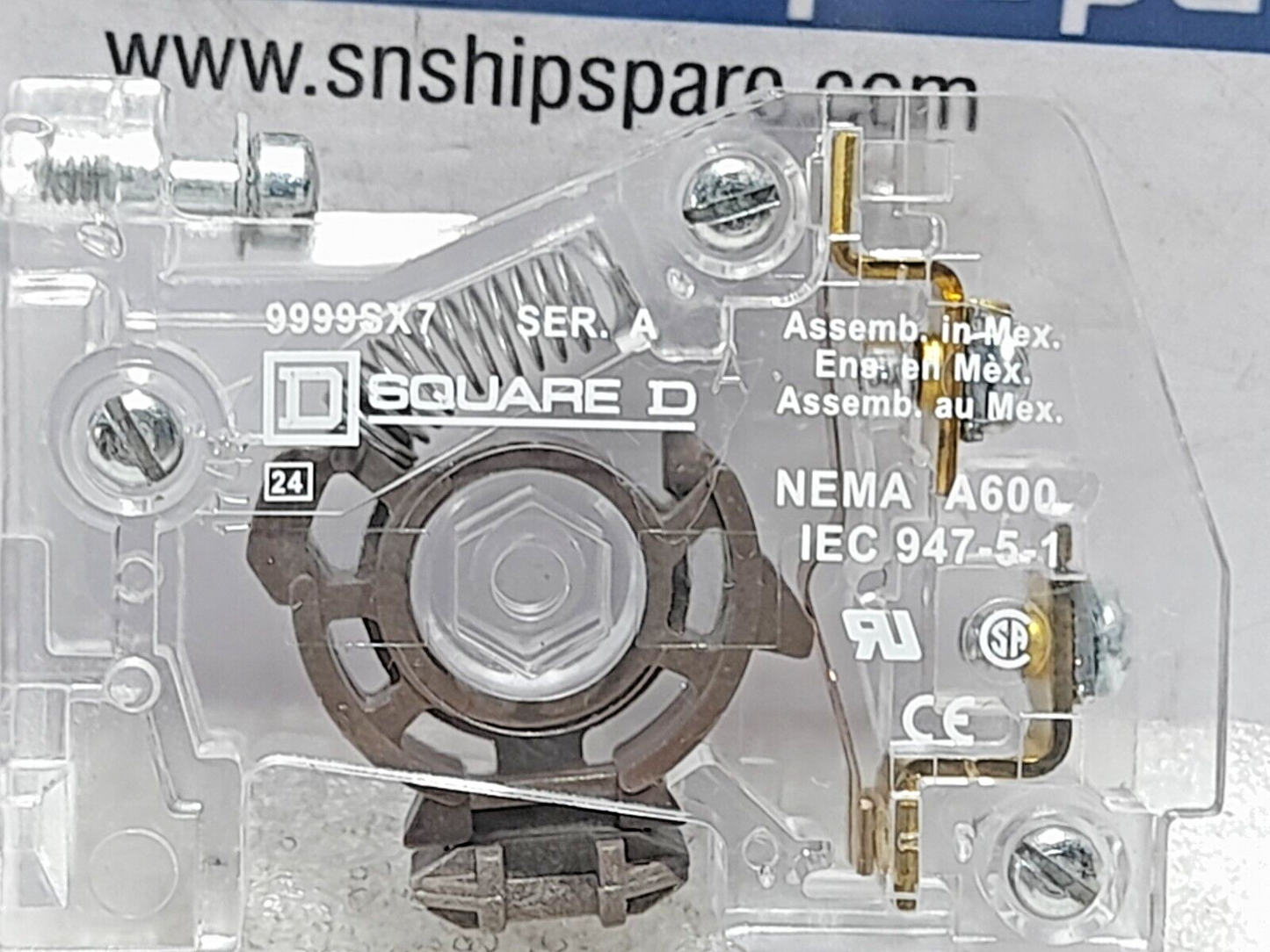 Sqaure D 9999SX7 N.C. Electrical Interlock Ser B 600VAC 50/60Hz