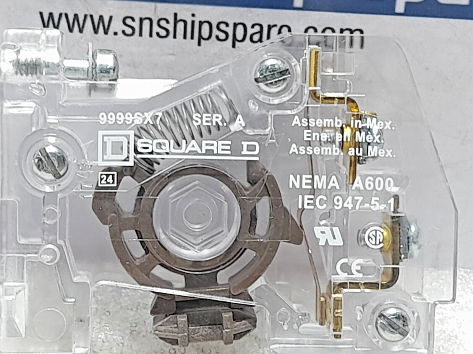 Sqaure D 9999SX7 N.C. Electrical Interlock Ser B 600VAC 50/60Hz