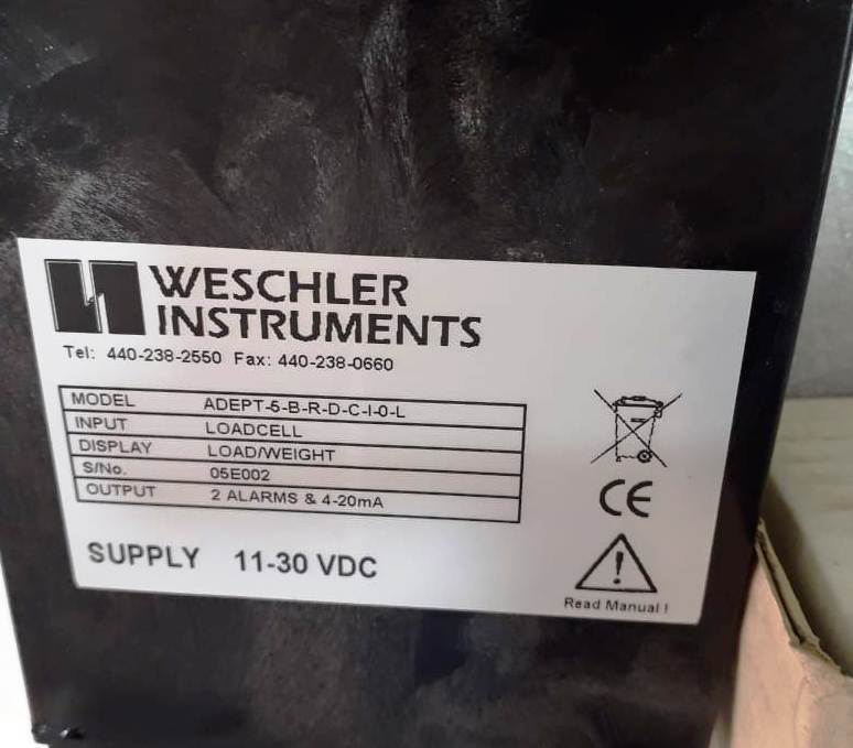 WESCHLER ADEPT-5-B-R-D-C-I-O-L DIGITAL PANEL METER ADEPT5BRDCIOL