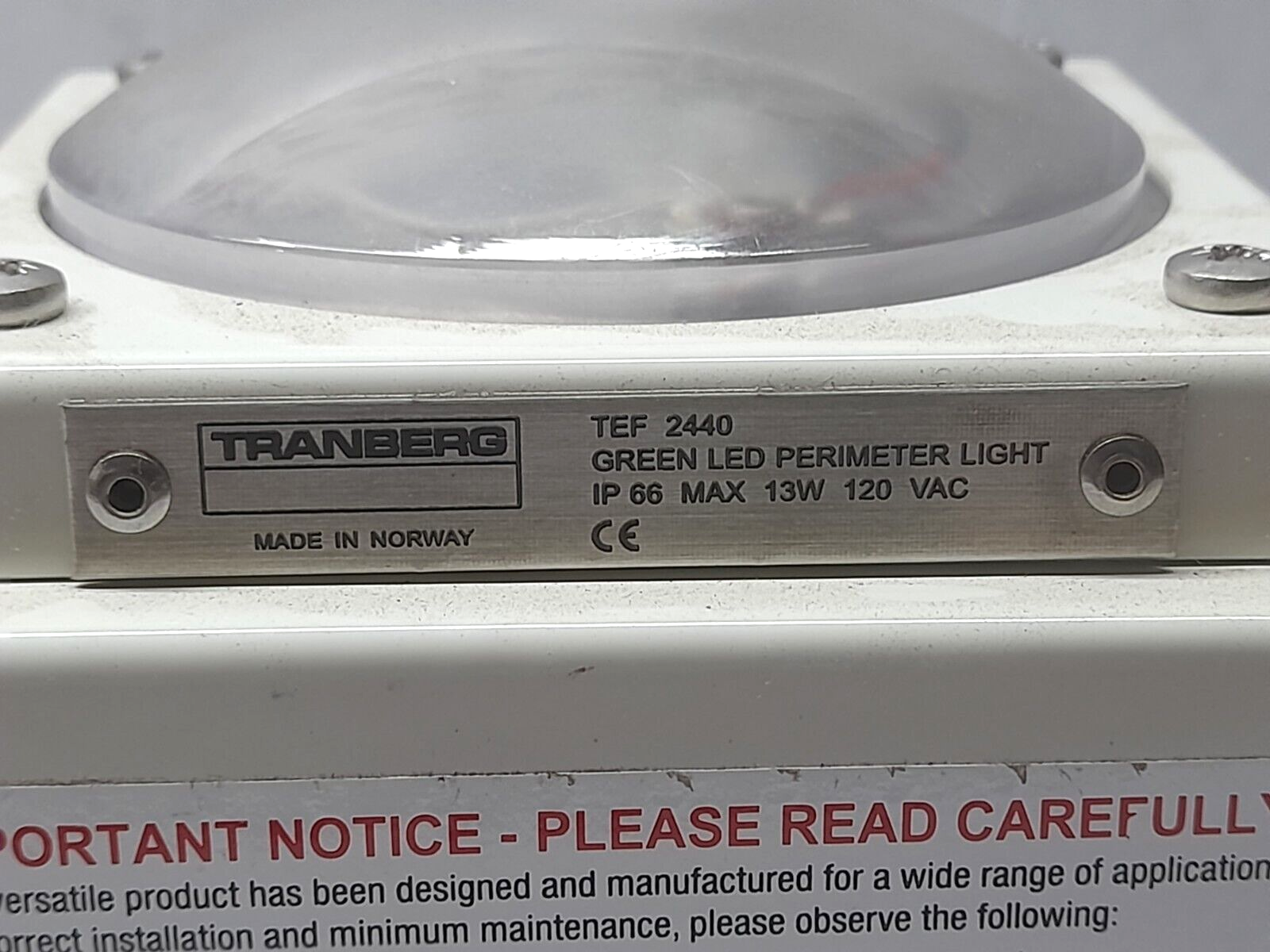 Tranberg TEF 2440 Green Led Perimeter Light / TEF2440 / Green Led