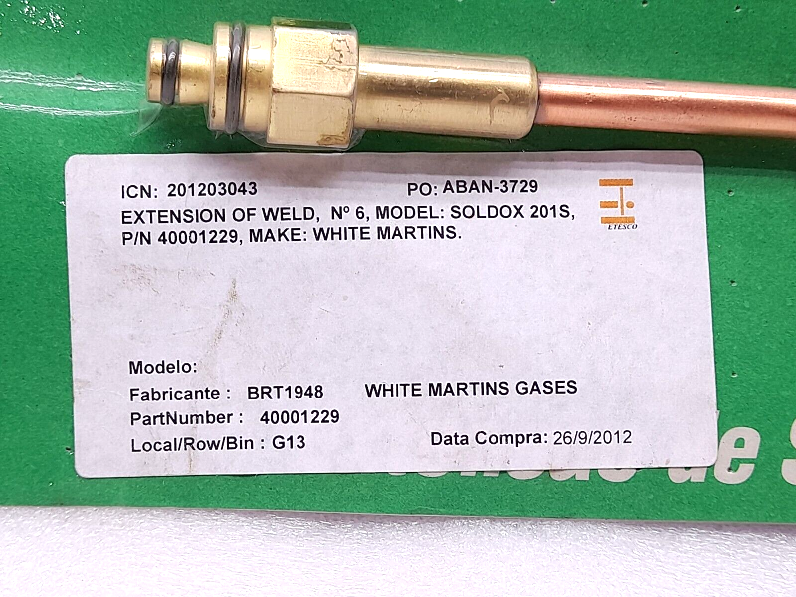 White Martins 40001229 Soldox Extension 201S NR.6