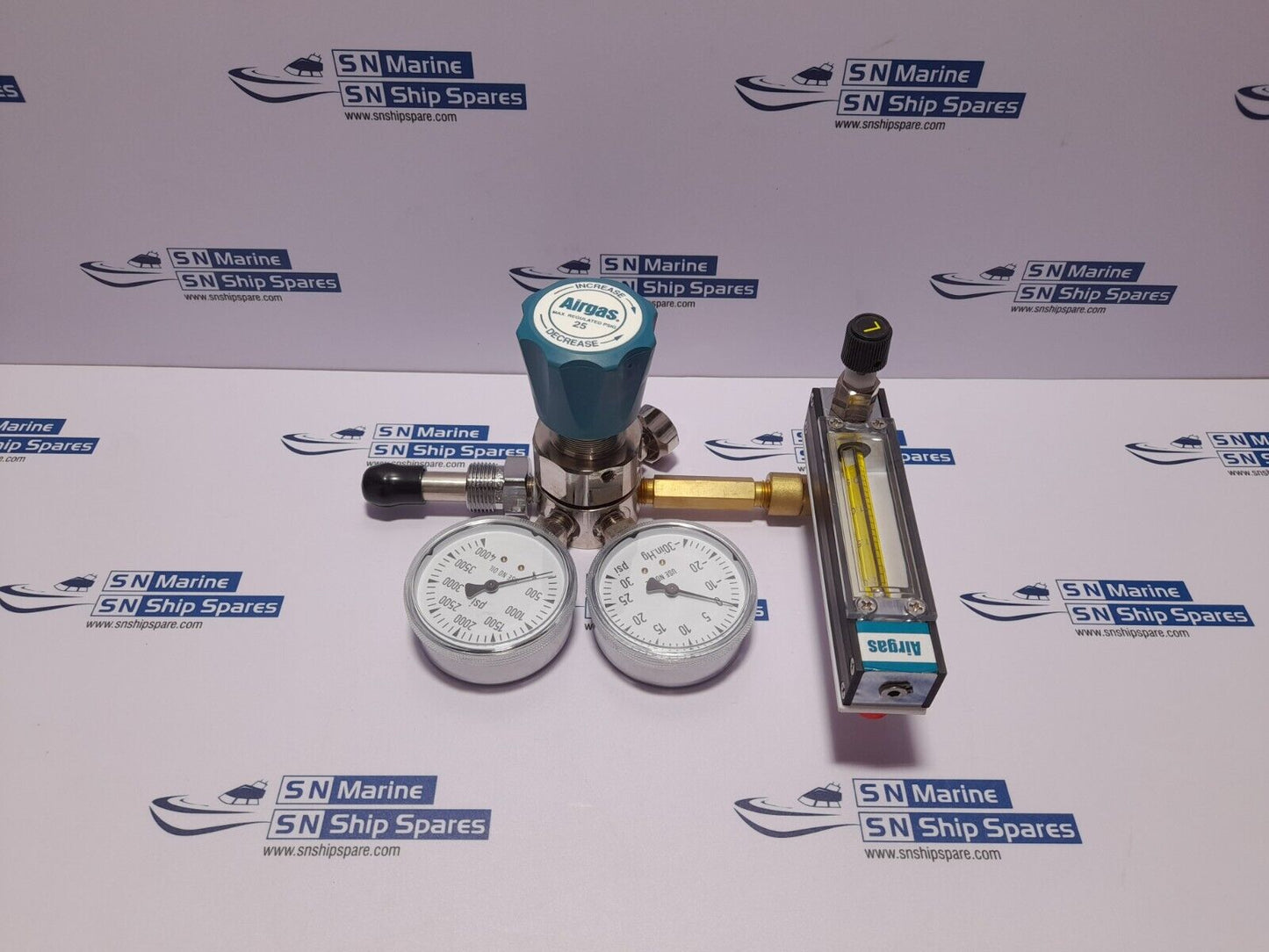 Airgas Y11FM244A580-AG Specialty Gas Regulator Y11-244A PMR1-012639 Flowmeter