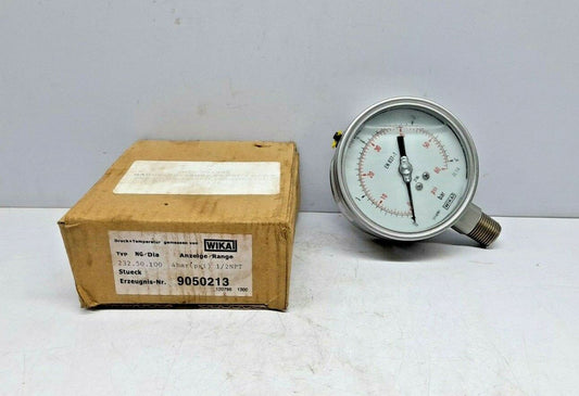 Wika 232.50.100 Pressure Gauge Range 0-4 Bar 0-60 PSI  ½ NPT 9050213
