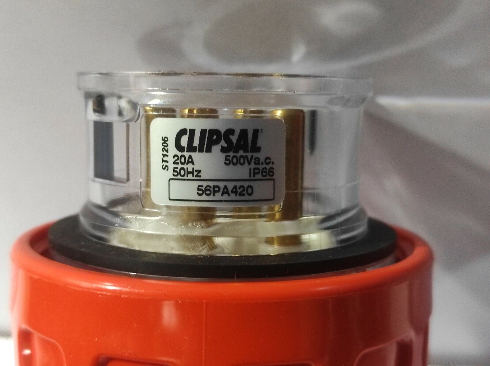 Clipsal 56PA420 Angled Plug Three Phase 4Pin 20A 500V IP66 50Hz 56 Series