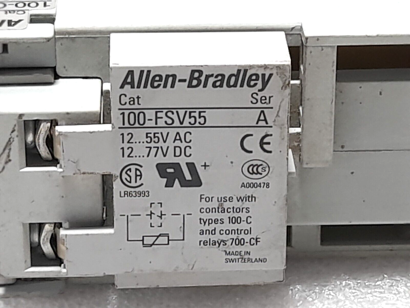 Allen Bradley 100-C23Z*10 Ser C Contactor 24VDC With 100-FA22 Ser A Auxiliary Co