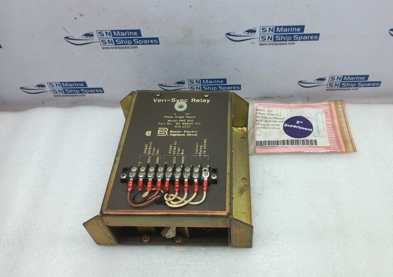 Basler Electric 90-88800-102 Veri-Sync Relay Model: PRS 250 Phase Angle 0-20