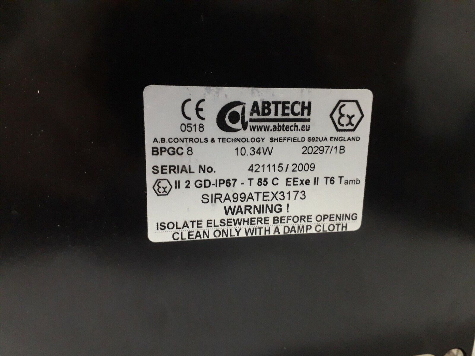 Abtech BPGC 8 Housing for industrial and hazardous area