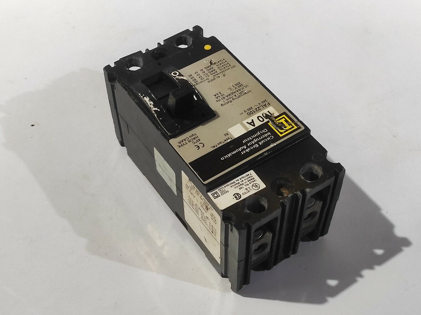 Square D FAL22100 Circuit Breaker 100A Type FAL 240V~ 250VDC