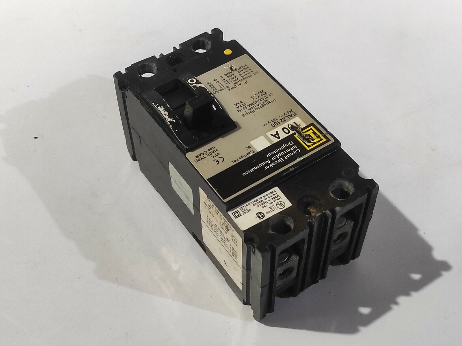 Square D FAL22100 Circuit Breaker 100A Type FAL 240V~ 250VDC