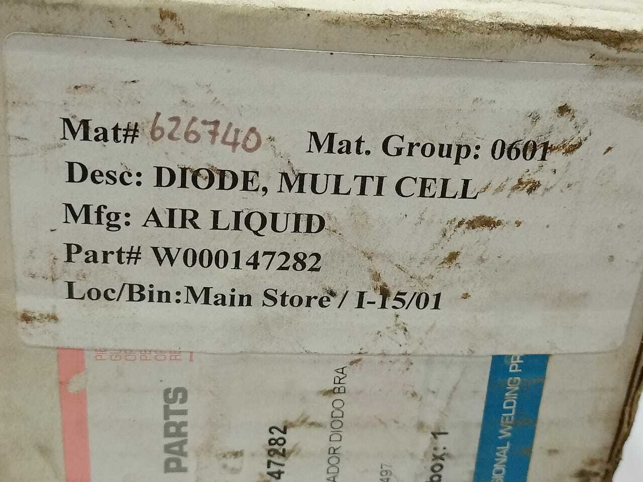 Weldline Parts W000147282 Rectificador Diodo Bra Air Liquid W000147282 Diode