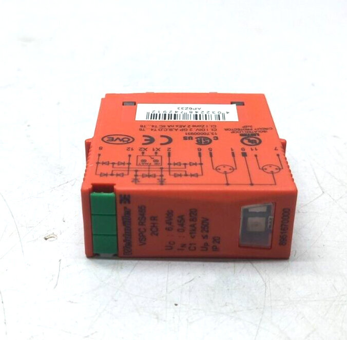Weidmuller 8951670000 VSPC RS485 2CH R Lightning And Surge Protection Uc 6.4Vdc