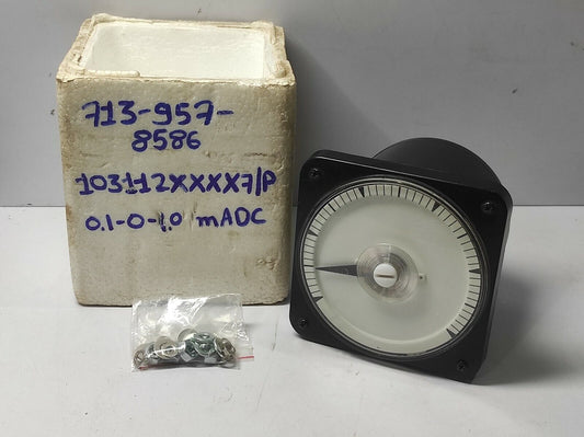 Yokogawa 103112XXXX7/P Blank Scale 0.1-0-1.0mADC Meter 713-957-8586 Input 0.1-0-