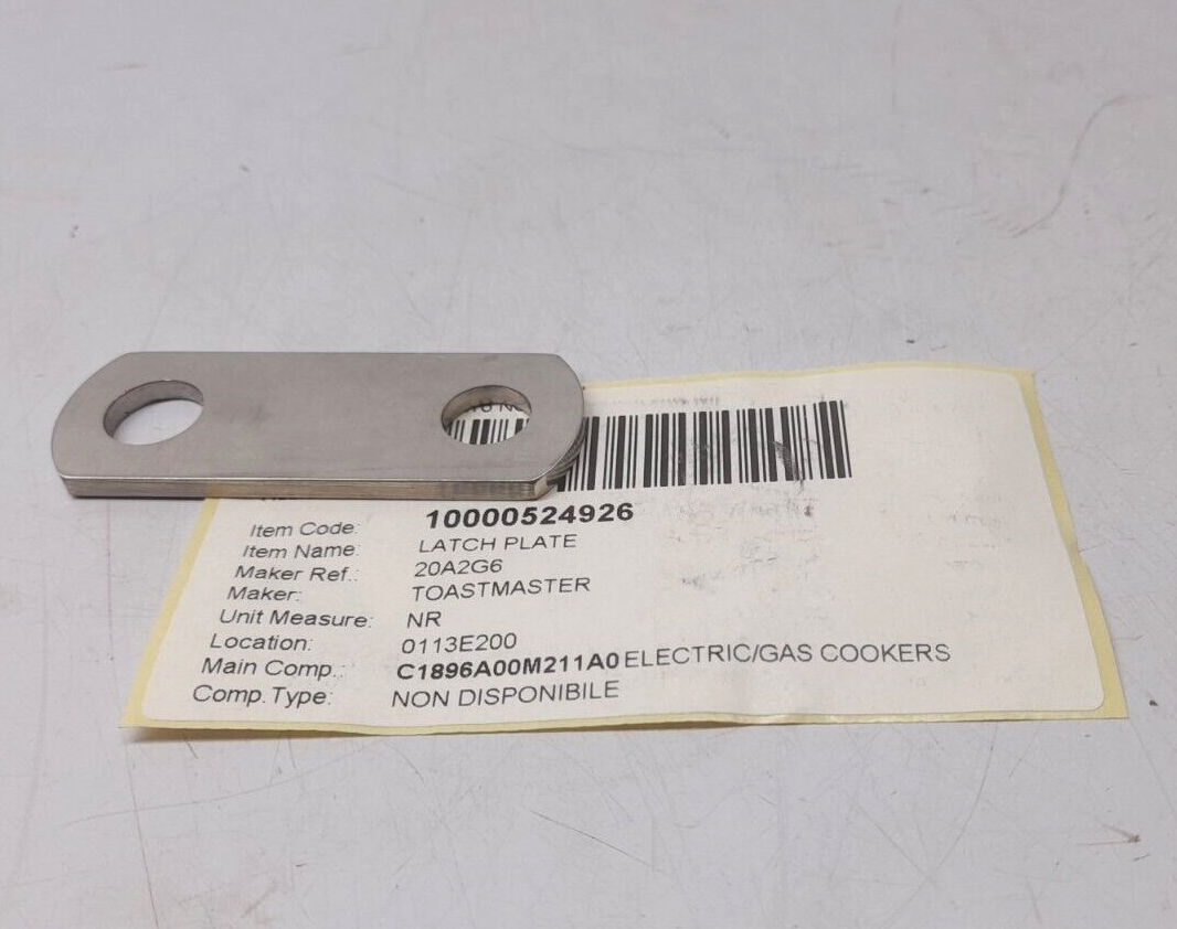 Toastmaster 20A2G6 Latch Plate / Unit Measure: NR / 2-pcs lot sale