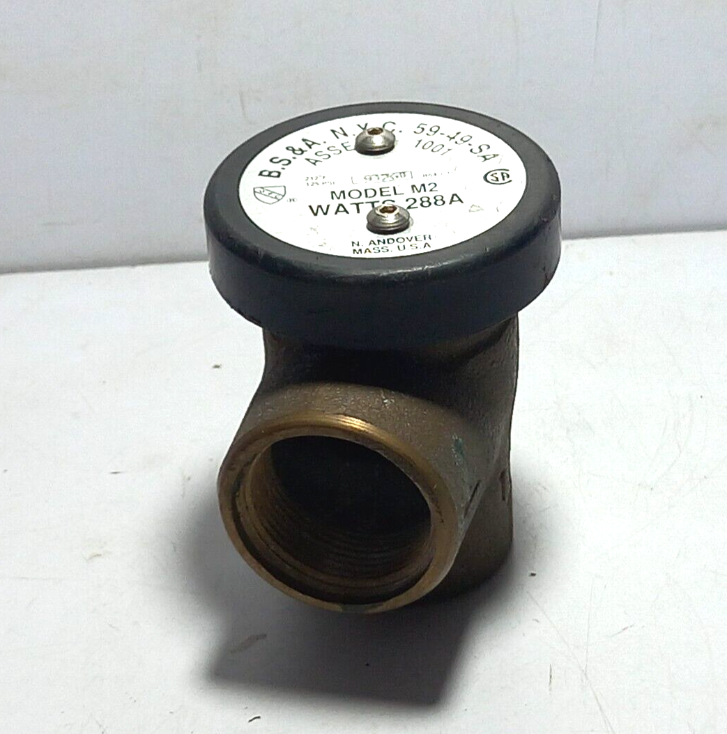 Watts 288A Model M2 Vacuum Breaker 125PSI 212◦F 93260